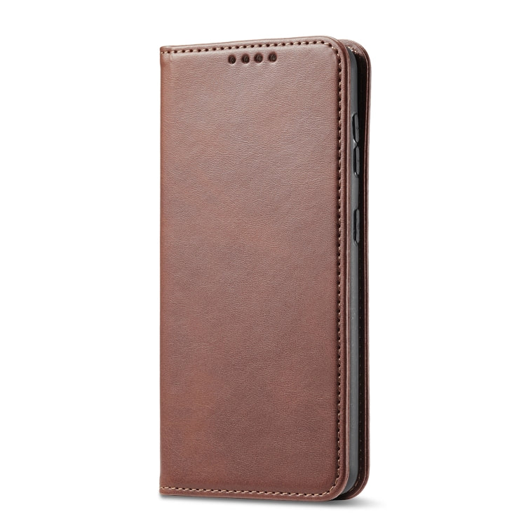 For LG K50S Calf Texture Magnetic Horizontal Flip Leather Case with Holder & Card Slots & Wallet(Brown) - LG by buy2fix | Online Shopping UK | buy2fix