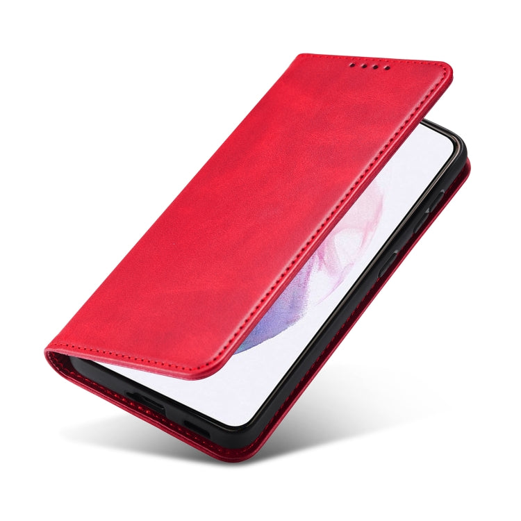 For LG V40 ThinQ Calf Texture Magnetic Horizontal Flip Leather Case with Holder & Card Slots & Wallet(Red) - LG by buy2fix | Online Shopping UK | buy2fix