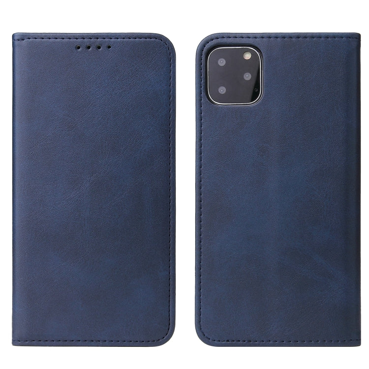 For iPhone 11 Pro Calf Texture Magnetic Horizontal Flip Leather Case with Holder & Card Slots & Wallet (Blue) - iPhone 11 Pro Cases by buy2fix | Online Shopping UK | buy2fix