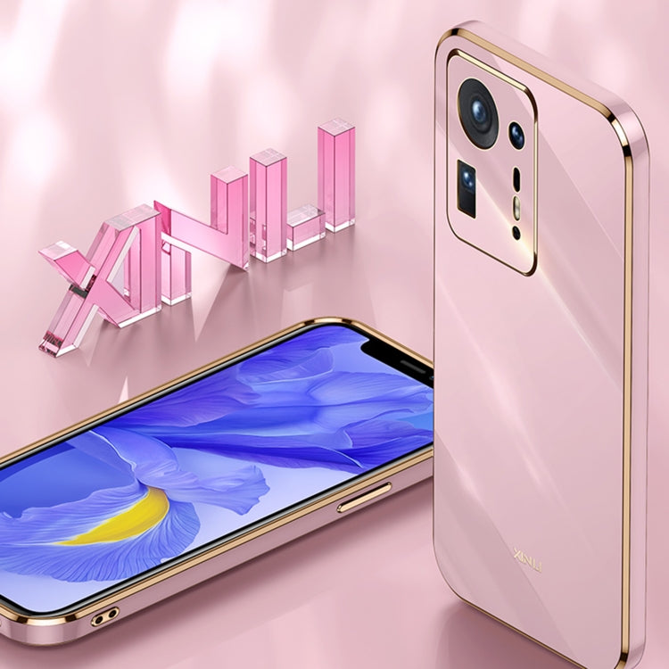 For Xiaomi Mi Mix 4 XINLI Straight Edge 6D Electroplate TPU Phone Case(Cherry Purple) - Xiaomi Cases by XINLI | Online Shopping UK | buy2fix