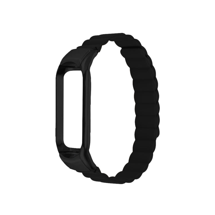 For Xiaomi Mi Band 4 / 3 Silicone Magnetic Watch Band(Black) - Watch Bands by buy2fix | Online Shopping UK | buy2fix