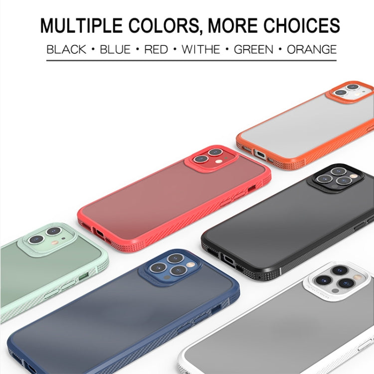 For iPhone 11 Pro Max MG Series Carbon Fiber TPU + Clear PC Four-corner Airbag Shockproof Case (Blue) - iPhone 11 Pro Max Cases by buy2fix | Online Shopping UK | buy2fix