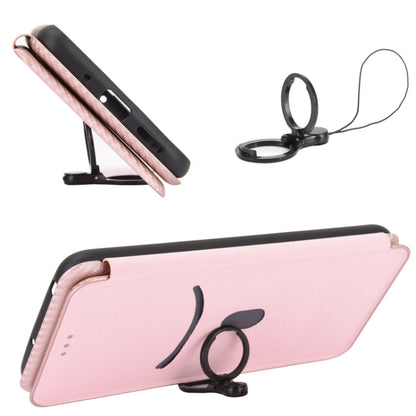 For Doogee S59 / S59 Pro Carbon Fiber Texture Horizontal Flip TPU + PC + PU Leather Case with Card Slot(Pink) - More Brand by buy2fix | Online Shopping UK | buy2fix