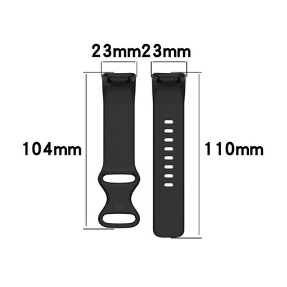 For Fitbit Charge 5 Silicone Watch Band, Size:S(Apricot) - Watch Bands by buy2fix | Online Shopping UK | buy2fix