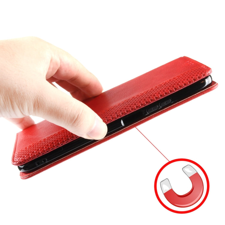 For Doogee S59 / S59 Pro Magnetic Buckle Retro Crazy Horse Texture Horizontal Flip Leather Case with Holder & Card Slots & Photo Frame(Red) - More Brand by buy2fix | Online Shopping UK | buy2fix