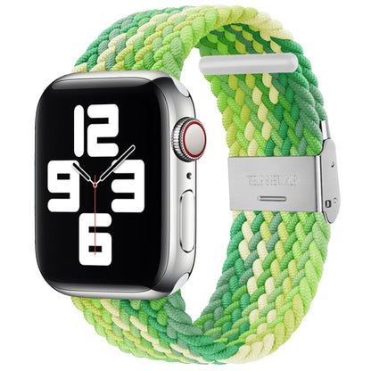 Nylon Braid One Buckle Watch Band For Apple Watch Ultra 49mm&Watch Ultra 2 49mm / Series 9&8&7 45mm / SE 3&SE 2&6&SE&5&4 44mm / 3&2&1 42mm(Lime) - Watch Bands by buy2fix | Online Shopping UK | buy2fix