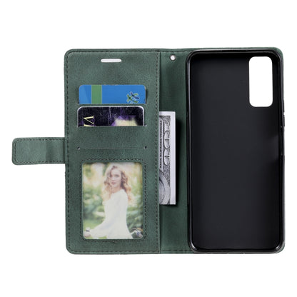 For vivo Y72 5G / Y52 5G / iQOO Z3 Skin Feel Splicing Horizontal Flip Leather Phone Case(Green) - vivo Cases by buy2fix | Online Shopping UK | buy2fix