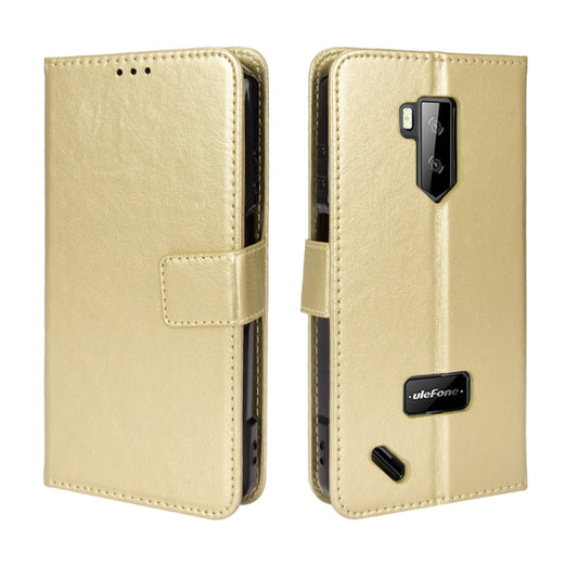 For Ulefone Armor X9 Retro Crazy Horse Texture Leather Phone Case(Gold) - Ulefone Cases by buy2fix | Online Shopping UK | buy2fix