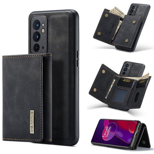 For OnePlus 9RT 5G DG.MING M1 Series 3-Fold Multi Card Wallet Back Cover Leather Phone Case(Black) - OnePlus Cases by DG.MING | Online Shopping UK | buy2fix