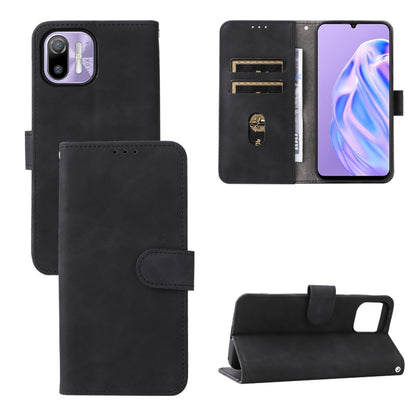 For Ulefone Note 6 Skin Feel Magnetic Flip Leather Phone Case(Black) - Ulefone Cases by buy2fix | Online Shopping UK | buy2fix