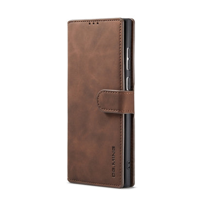 For Samsung Galaxy S22 Ultra DG.MING Retro Oil Side Horizontal Flip Leather Case with Holder & Card Slots & Wallet(Coffee) - Galaxy S22 Ultra 5G Cases by DG.MING | Online Shopping UK | buy2fix