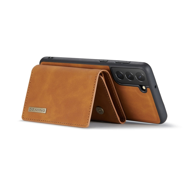 For Samsung Galaxy S22 5G DG.MING M1 Series 3-Fold Multi Card Wallet Phone Case(Brown) - Galaxy S22 5G Cases by DG.MING | Online Shopping UK | buy2fix