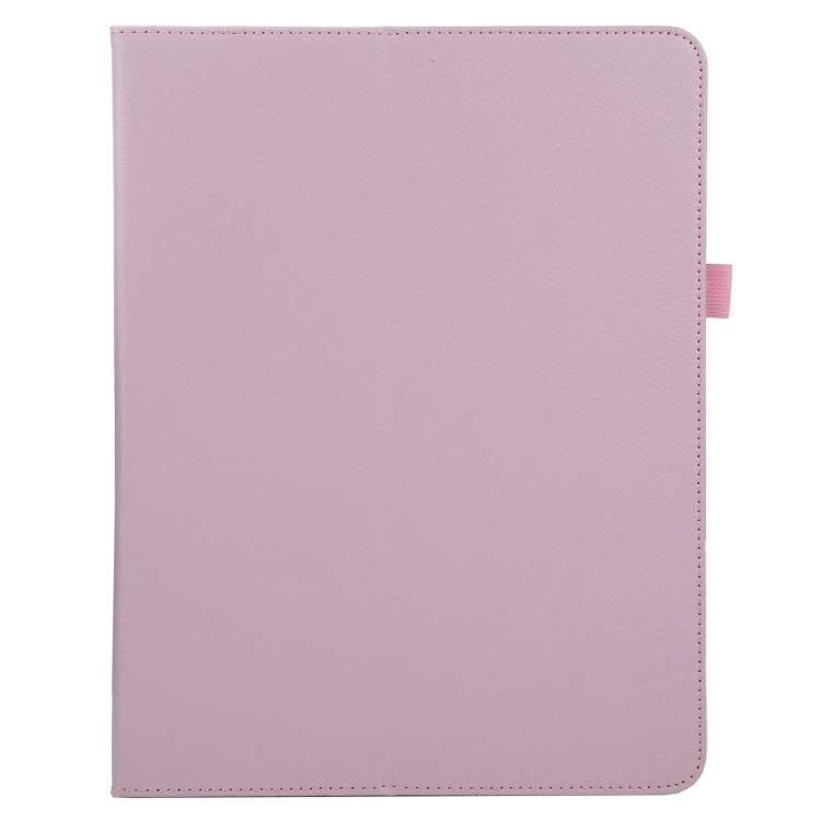 For iPad Air 13 2024 / iPad Pro 12.9 2022 / 2021 / 2020 / 2018 Litchi Texture Solid Color Leather Tablet Case(Pink) - iPad Pro 12.9 (2022/2021) Cases by buy2fix | Online Shopping UK | buy2fix