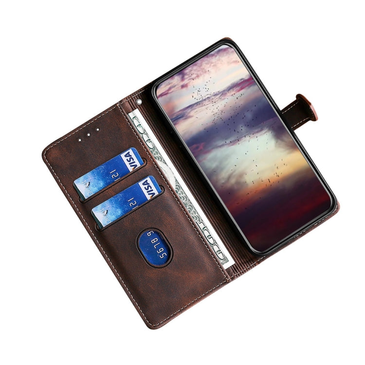 For Ulefone Note 11P Skin Feel Straw Hat Magnetic Buckle Leather Phone Case(Brown) - Ulefone Cases by buy2fix | Online Shopping UK | buy2fix