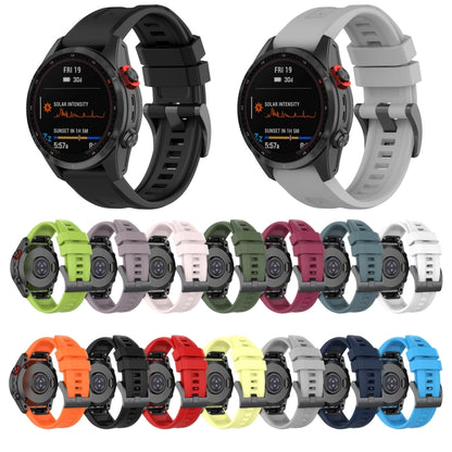 For Garmin Fenix 7S Quick Release Silicone Watch Band(Sky Blue) - Watch Bands by buy2fix | Online Shopping UK | buy2fix