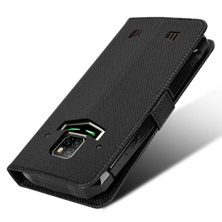 For Doogee S88 Pro / S88 Plus Diamond Texture Leather Phone Case(Black) - Doogee Cases by buy2fix | Online Shopping UK | buy2fix