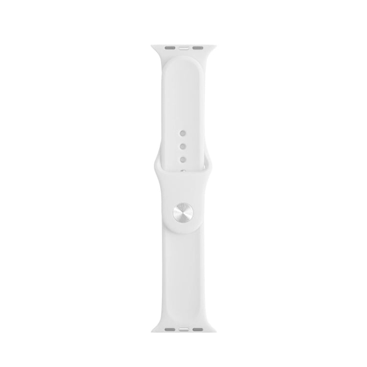 For Apple Watch Ultra 49mm&Watch Ultra 2 49mm / Series 9&8&7 45mm / SE 3&SE 2&6&SE&5&4 44mm / 3&2&1 42mm Mutural Liquid Silicone Watch Band(White) - Watch Bands by Mutural | Online Shopping UK | buy2fix