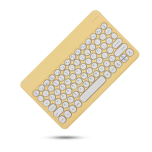 X4 Universal Round Keys Panel Spray Color Bluetooth Keyboard(Lemon Yellow) - Universal Keyboard by buy2fix | Online Shopping UK | buy2fix