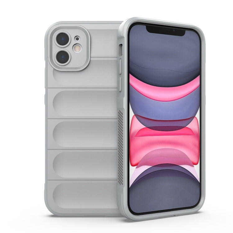 For iPhone 11 Magic Shield TPU + Flannel Phone Case (Grey) - iPhone 11 Cases by buy2fix | Online Shopping UK | buy2fix