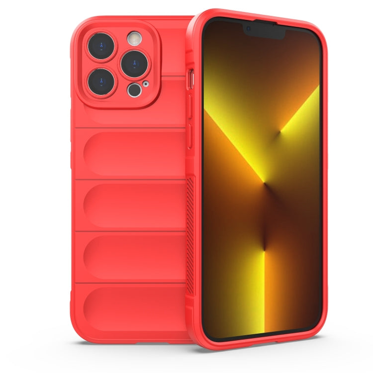 For iPhone 13 Pro Max Magic Shield TPU + Flannel Phone Case (Red) - iPhone 13 Pro Max Cases by buy2fix | Online Shopping UK | buy2fix