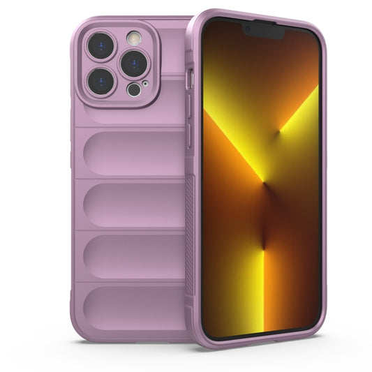 For iPhone 13 Pro Max Magic Shield TPU + Flannel Phone Case (Purple) - iPhone 13 Pro Max Cases by buy2fix | Online Shopping UK | buy2fix