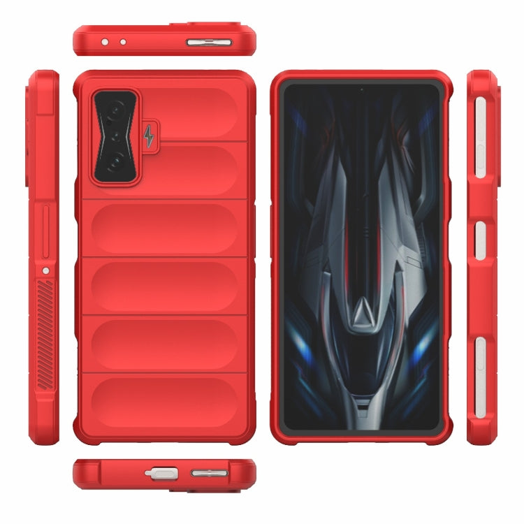 For Xiaomi Redmi K50 Gaming Magic Shield TPU + Flannel Phone Case(White) - Xiaomi Cases by buy2fix | Online Shopping UK | buy2fix