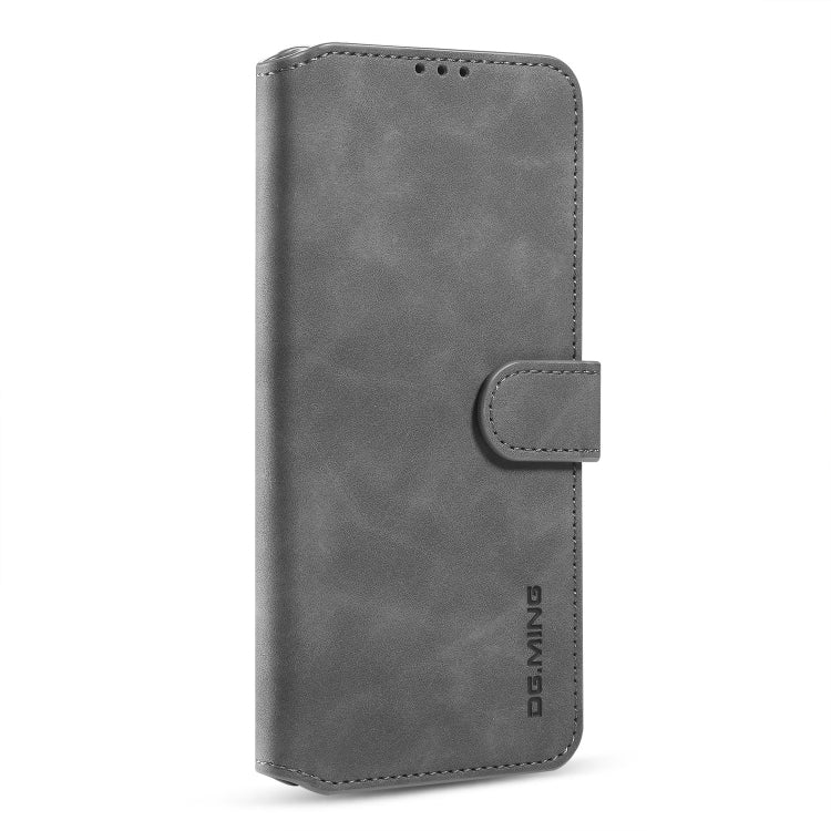 For Galaxy S20 Ultra DG.MING Retro Oil Side Horizontal Flip Case with Holder & Card Slots & Wallet(Grey) - Galaxy Phone Cases by DG.MING | Online Shopping UK | buy2fix