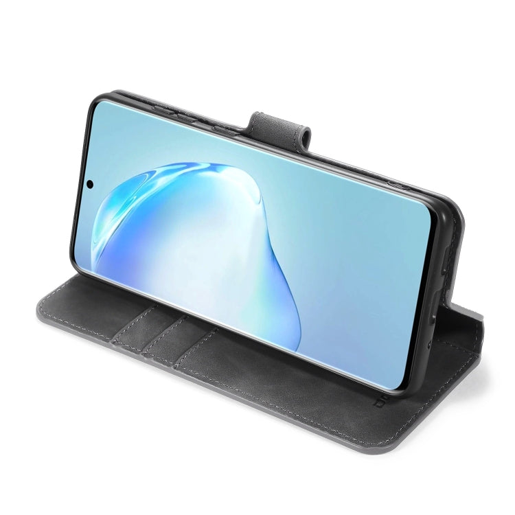 For Galaxy S20 Ultra DG.MING Retro Oil Side Horizontal Flip Case with Holder & Card Slots & Wallet(Grey) - Galaxy Phone Cases by DG.MING | Online Shopping UK | buy2fix