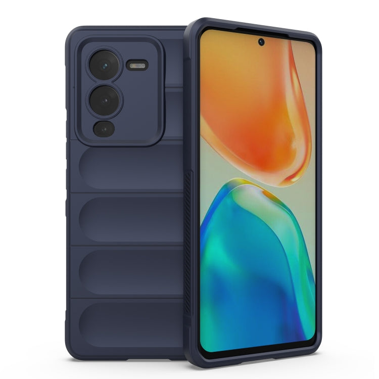 For vivo S15 Pro 5G Magic Shield TPU + Flannel Phone Case(Dark Blue) - vivo Cases by buy2fix | Online Shopping UK | buy2fix