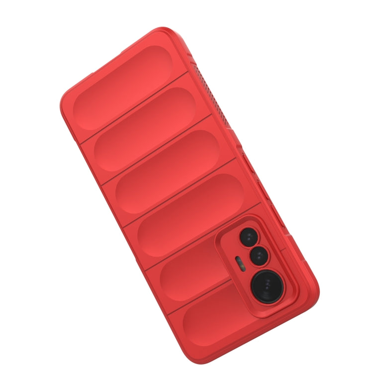 For Xiaomi 12 Lite Magic Shield TPU + Flannel Phone Case(Wine Red) - Xiaomi Cases by buy2fix | Online Shopping UK | buy2fix