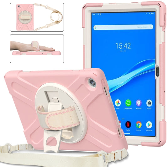 For Lenovo Tab M10 Plus 10.6 3rd Gen 2022 Silicone + PC Protective Tablet Case(Cherry Blossom Pink) - Lenovo by buy2fix | Online Shopping UK | buy2fix