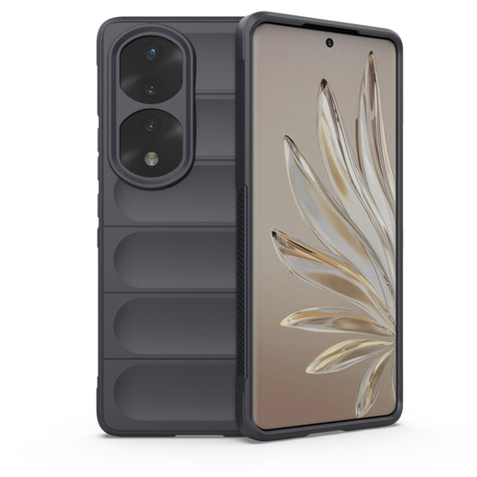 For Honor 70 Pro 5G Magic Shield TPU + Flannel Phone Case(Dark Grey) - Honor Cases by buy2fix | Online Shopping UK | buy2fix