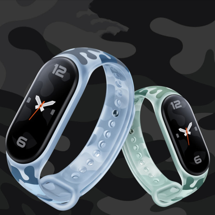 For Xiaomi Mi Band 7 Original Xiaomi Camouflage Silicone Watch Band(Blue) - Watch Bands by Xiaomi | Online Shopping UK | buy2fix