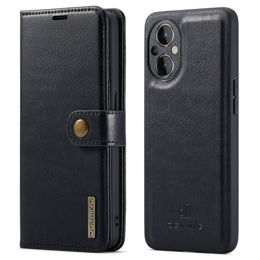 For OnePlus Nord N20 5G DG.MING Crazy Horse Texture Detachable Magnetic Leather Phone Case(Black) - OnePlus Cases by DG.MING | Online Shopping UK | buy2fix