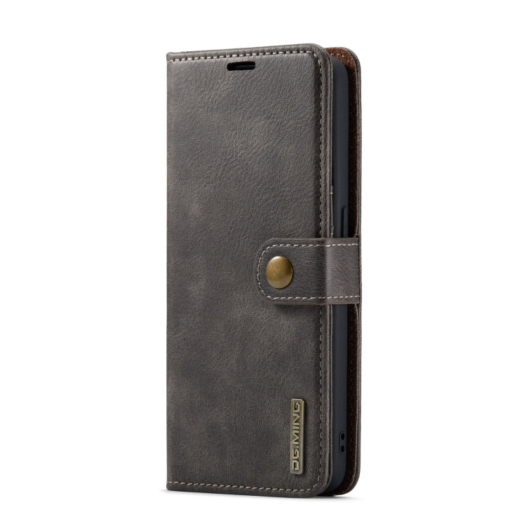 For OnePlus Nord N20 5G DG.MING Crazy Horse Texture Detachable Magnetic Leather Phone Case(Grey) - OnePlus Cases by DG.MING | Online Shopping UK | buy2fix