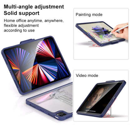 Mutural Transparent Holder Tablet Case For iPad 10.2 2021 / 2020 / 2019 / 10.5(Blue) - iPad 10.2 Cases by Mutural | Online Shopping UK | buy2fix