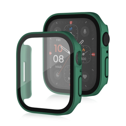 Life Waterproof Frosted 2 in 1 PC Frame + Tempered Glass Protective Case For Apple Watch Series 6 / 5 / 4 / SE 40mm(Green) - Watch Cases by buy2fix | Online Shopping UK | buy2fix