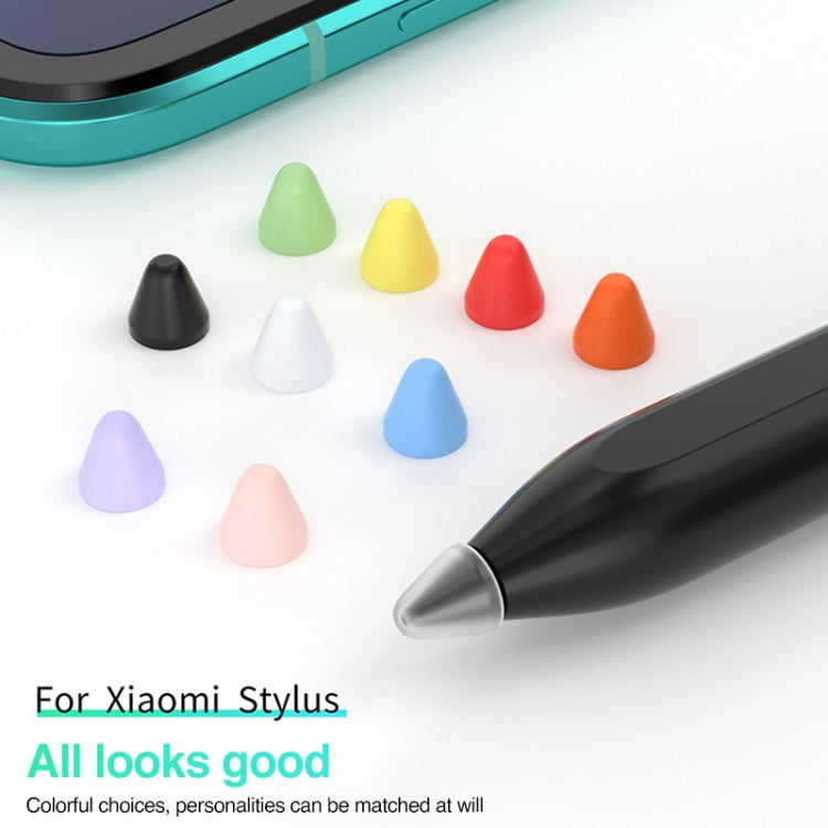 10 in 1 / Set Silicone Nib Cap For Xiaomi Pencil(Orange) - Pencil Accessories by buy2fix | Online Shopping UK | buy2fix