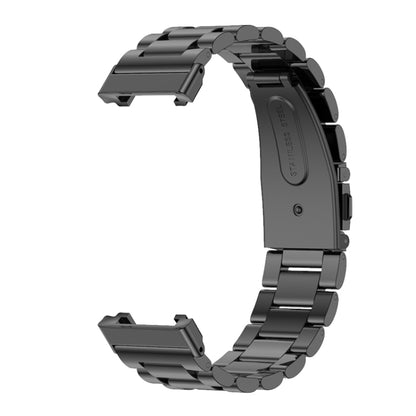 For Xiaomi Mi Band 7 Pro Mijobs Three-bead Metal Stainless Steel Watch Band(Black) - Watch Bands by MIJOBS | Online Shopping UK | buy2fix