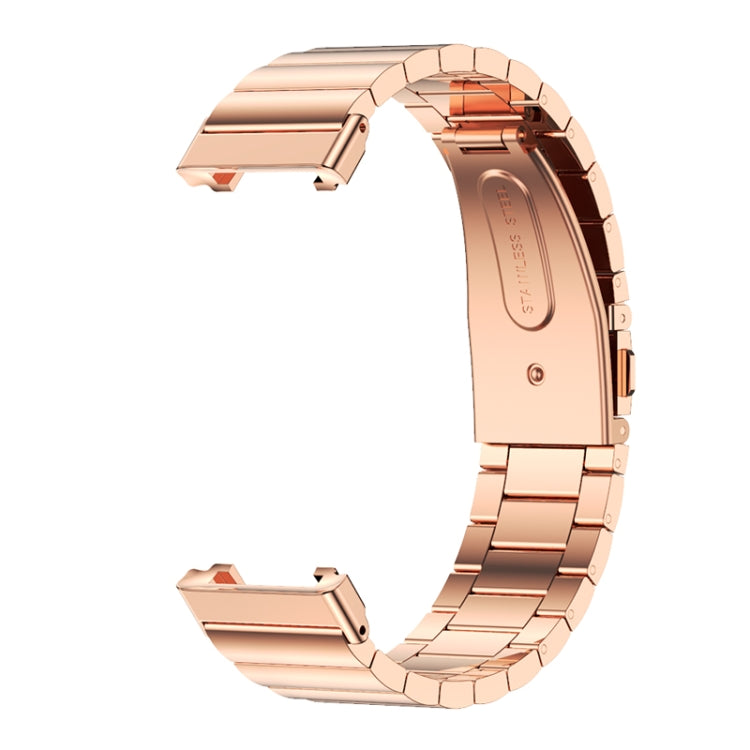 For Xiaomi Mi Band 7 Pro Mijobs Bamboo Stainless Steel Metal Watch Band(Rose Gold) - Watch Bands by MIJOBS | Online Shopping UK | buy2fix