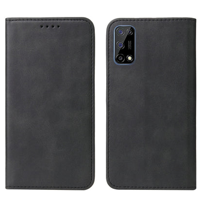 For Realme 7 5G Magnetic Closure Leather Phone Case(Black) - Realme Cases by buy2fix | Online Shopping UK | buy2fix