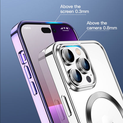 For iPhone 14 Pro TOTUDESIGN AA-188 Crystal Series TPU+PC MagSafe Case(Purple) - iPhone 14 Pro Cases by TOTUDESIGN | Online Shopping UK | buy2fix