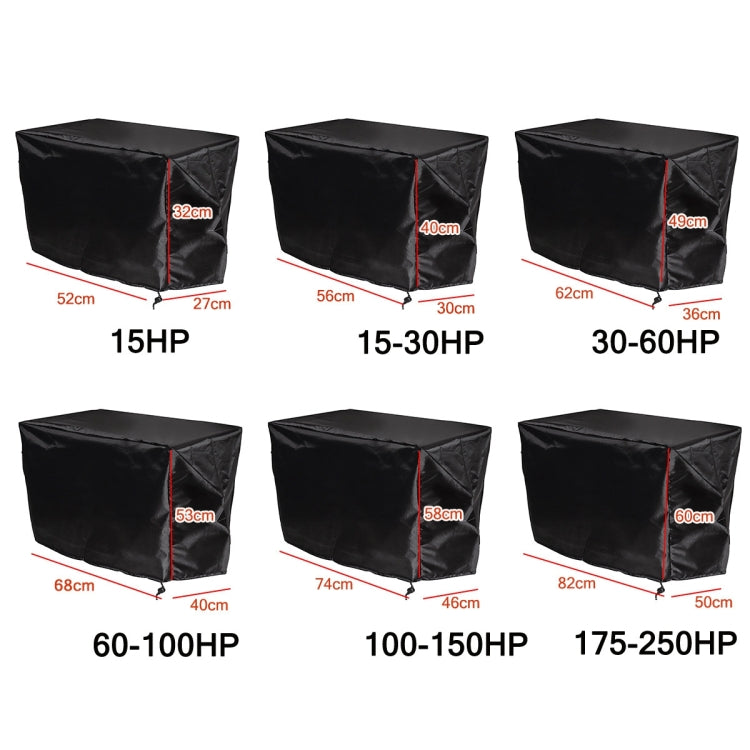 210D Oxford Cloth Boat Propeller Engine Waterproof and Dustproof Cover, Size:52x27x32cm/15HP(Black) - Marine Accessories & Parts by buy2fix | Online Shopping UK | buy2fix