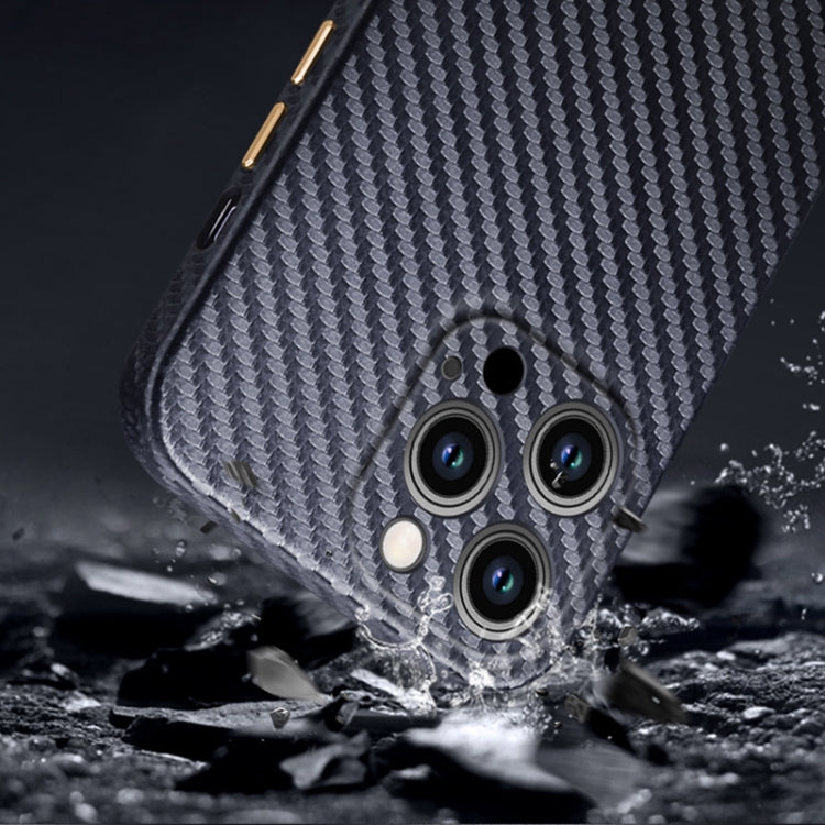 For iPhone 14 Pro Max R-JUST Carbon Fiber Texture Kevlar Phone Case(Black) - iPhone 14 Pro Max Cases by R-JUST | Online Shopping UK | buy2fix