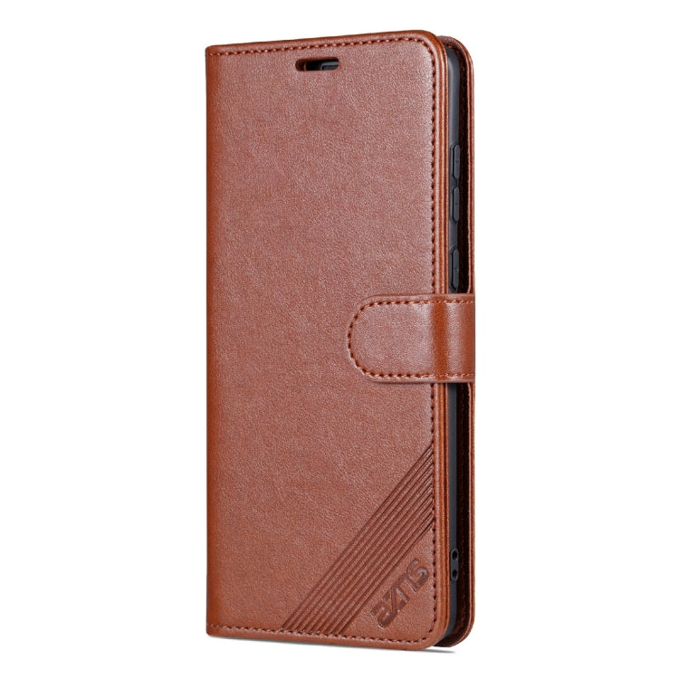 For Huawei Mate 50 Pro AZNS Sheepskin Texture Flip Leather Phone Case(Brown) - Huawei Cases by AZNS | Online Shopping UK | buy2fix