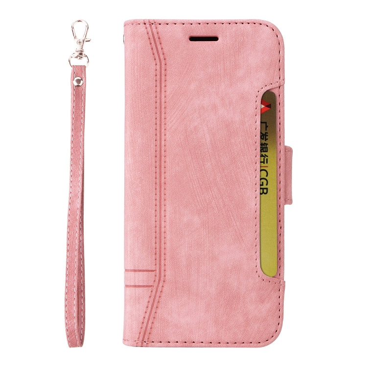 For Samsung Galaxy S23 5G BETOPNICE Dual-side Buckle Leather Phone Case(Pink) - Galaxy S23 5G Cases by BETOPNICE | Online Shopping UK | buy2fix