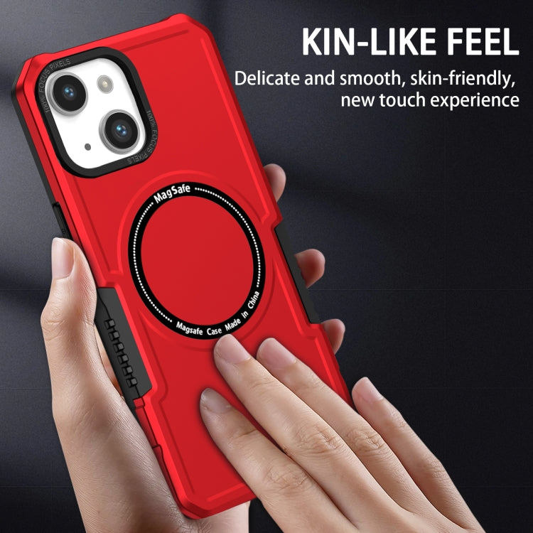 For iPhone 14 Plus MagSafe Shockproof Armor Phone Case(Red) - iPhone 14 Plus Cases by buy2fix | Online Shopping UK | buy2fix