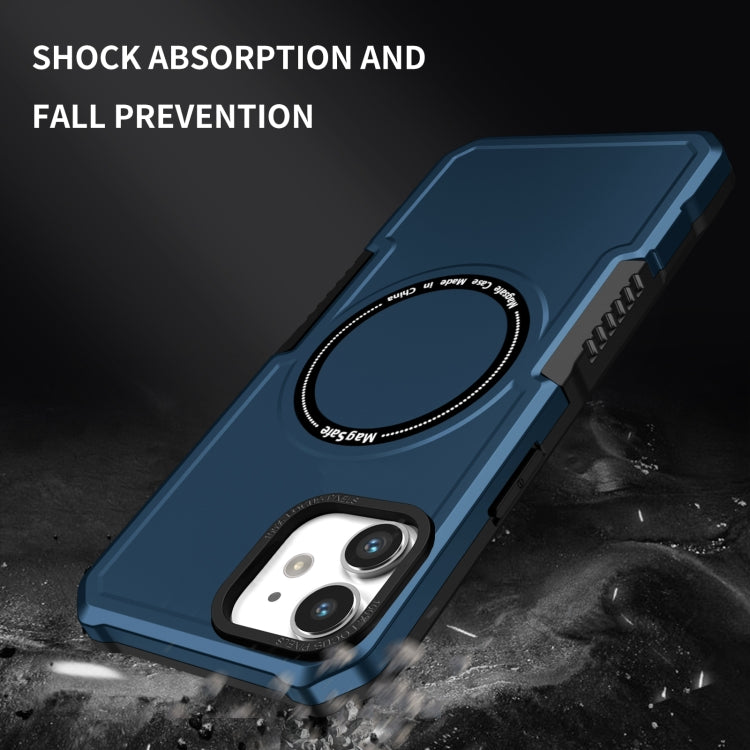 For iPhone 12 MagSafe Shockproof Armor Phone Case(Dark Blue) - iPhone 12 / 12 Pro Cases by buy2fix | Online Shopping UK | buy2fix