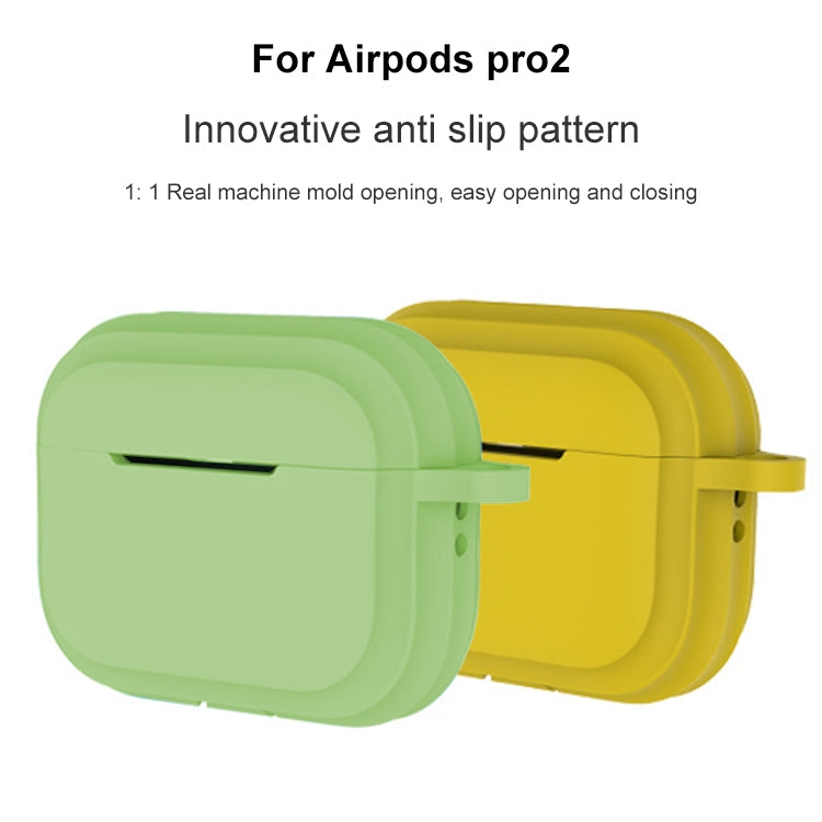 For AirPods Pro 2 Striped Shockproof Earphone Case(Milk Tea) - For AirPods Pro 2 by buy2fix | Online Shopping UK | buy2fix