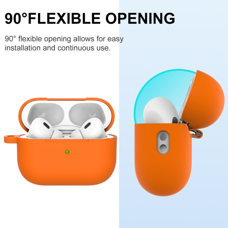 For AirPods Pro 2 Thickened One-piece Shockproof Earphone Case(Orange) - For AirPods Pro 2 by buy2fix | Online Shopping UK | buy2fix